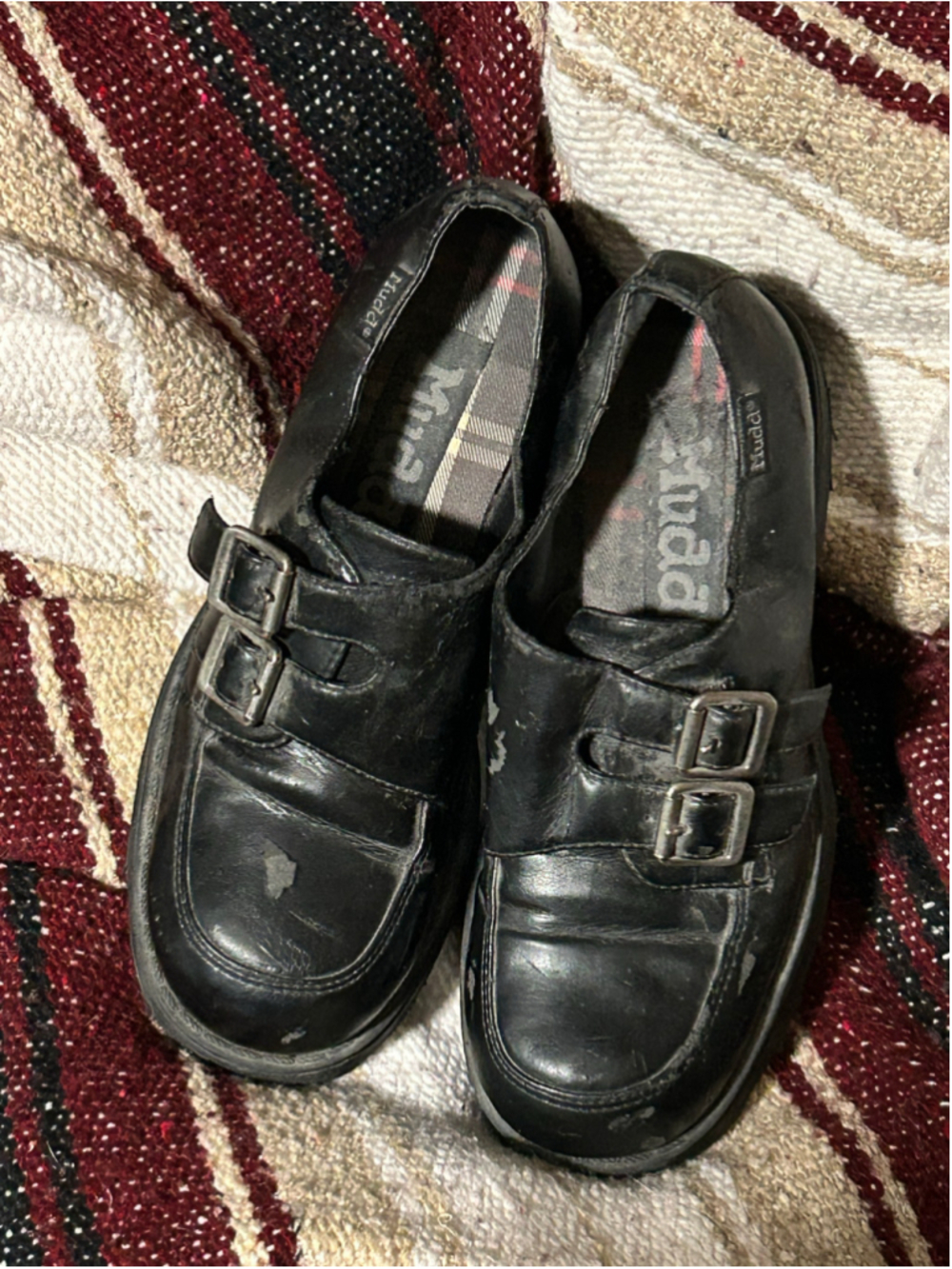 Women's Mudd Black Platform Buckle Loafers Size 6.5